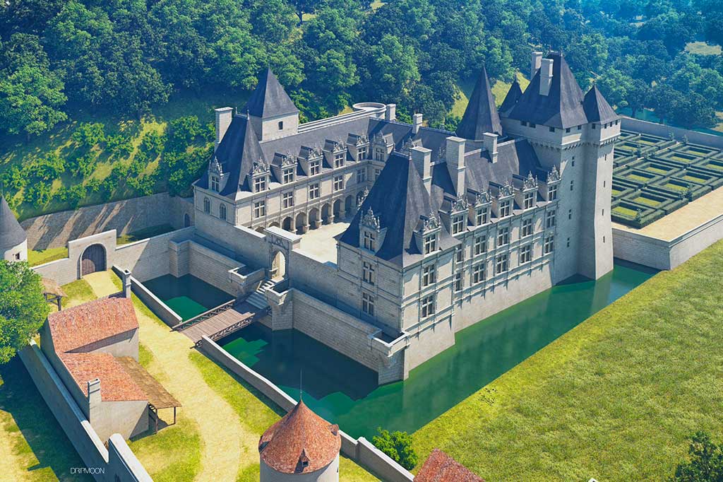 Le château de Villandry a été rénové au XIXème siècle